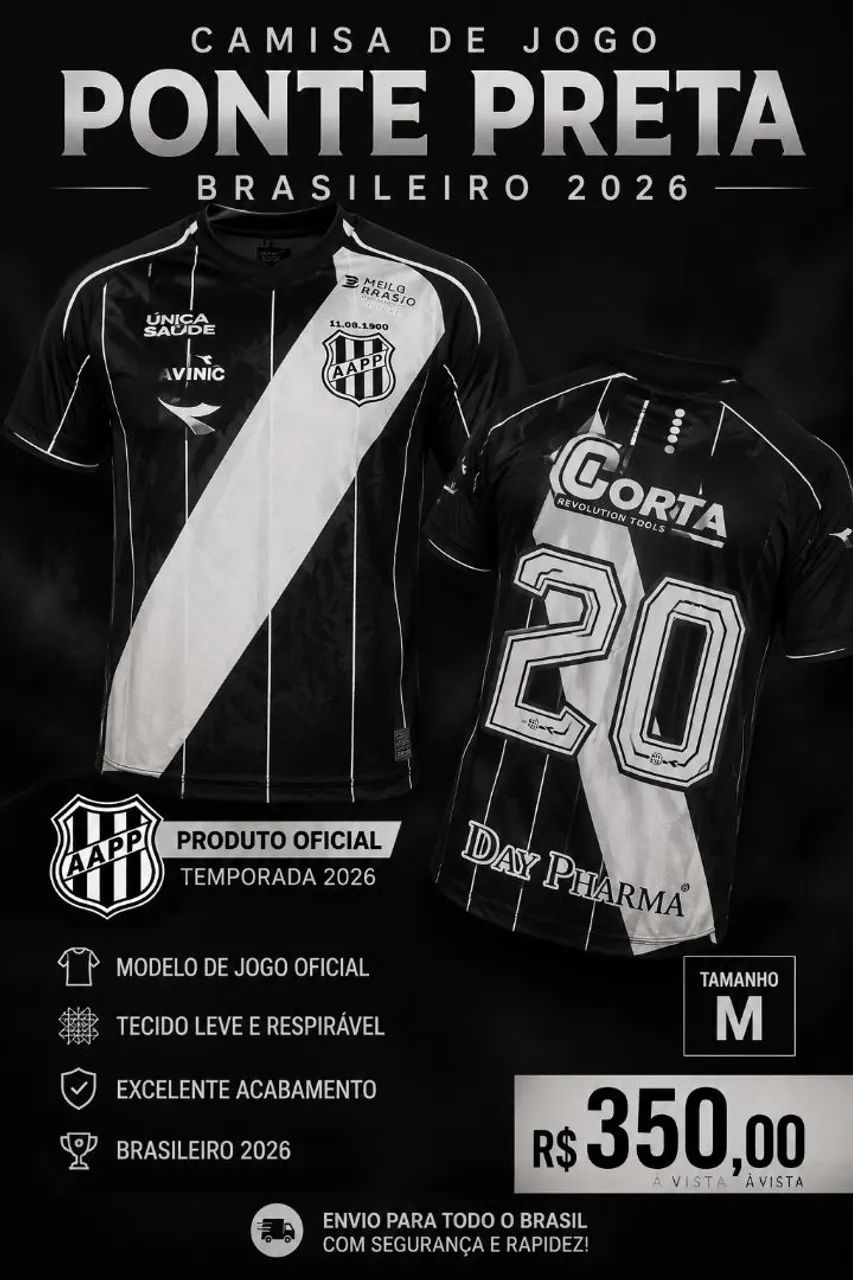 Camisa de jogo Ponte Preta 