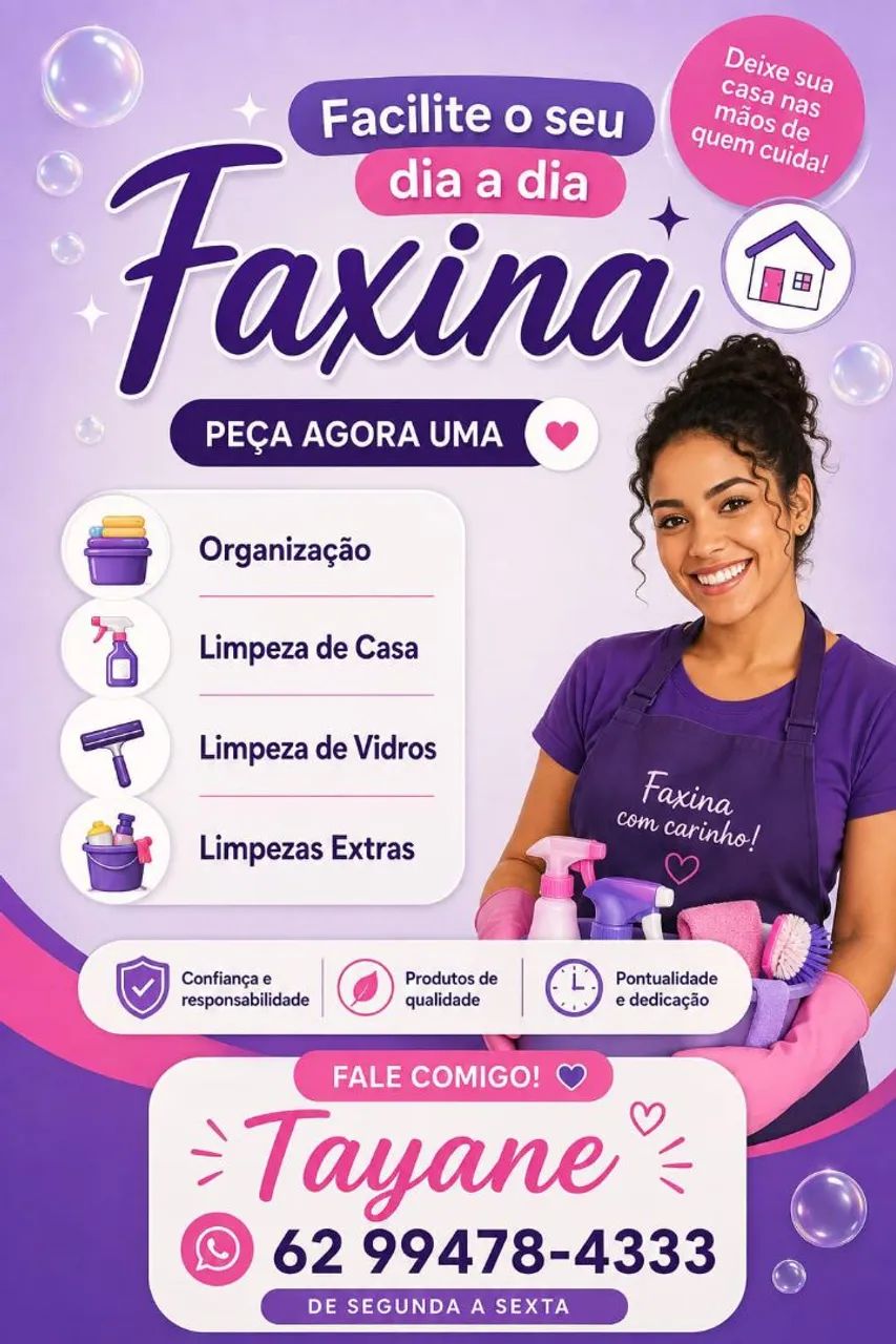 Trabalho com faxineira 