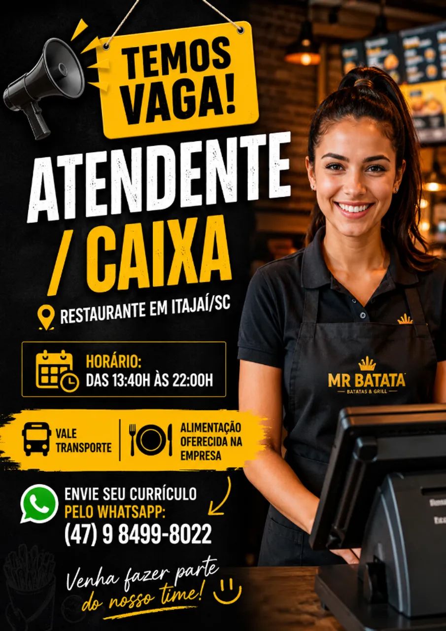 Contrata-se ATENDENTE