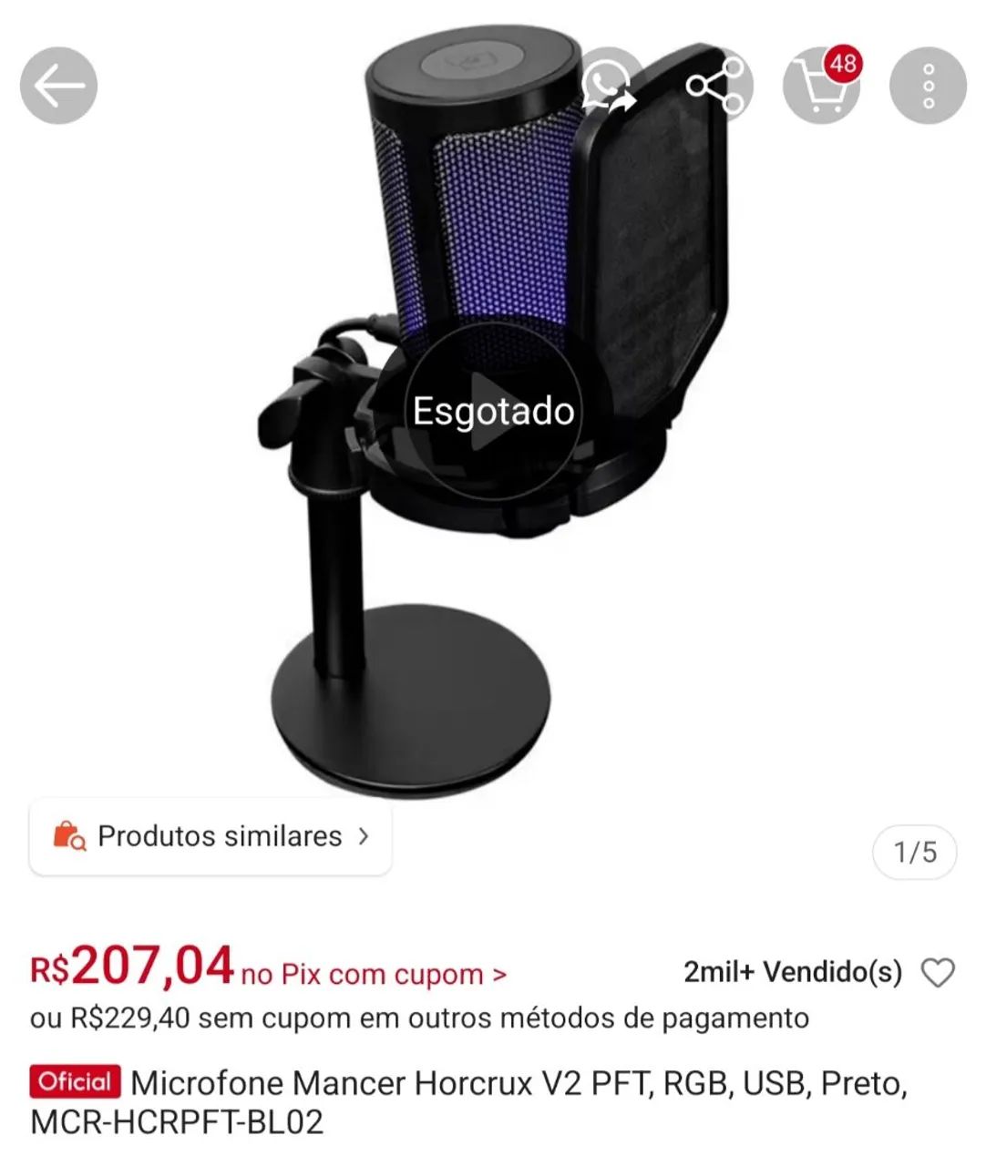 Microfone gamer - Foto 2