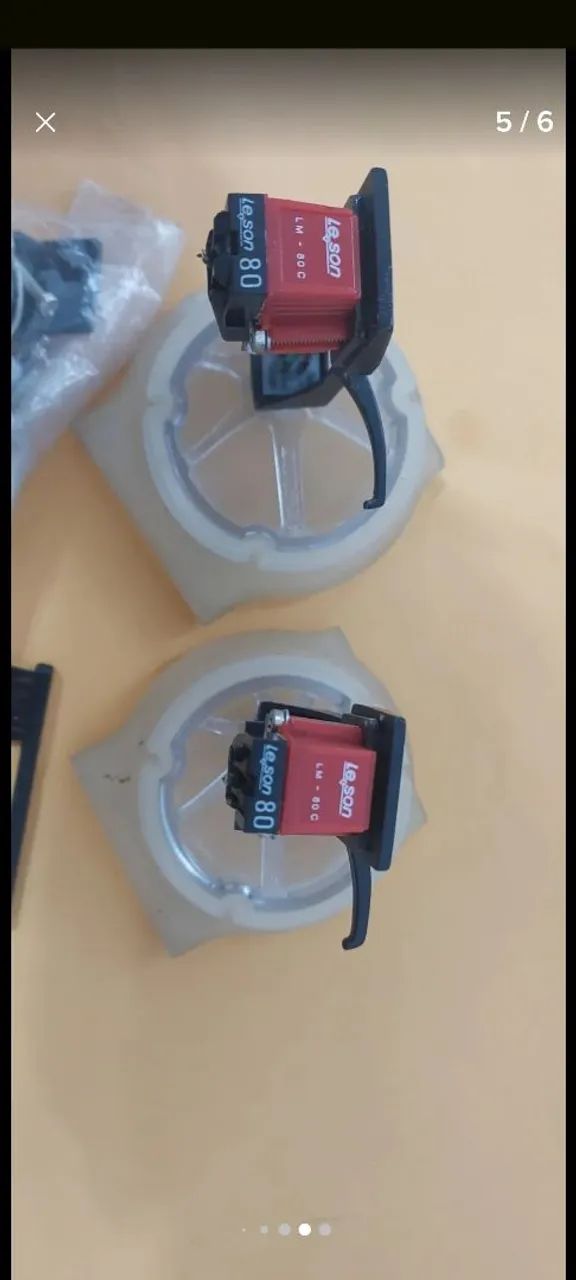 Par Headshell Technics cápsula agulha Leson AG80 - Foto 3