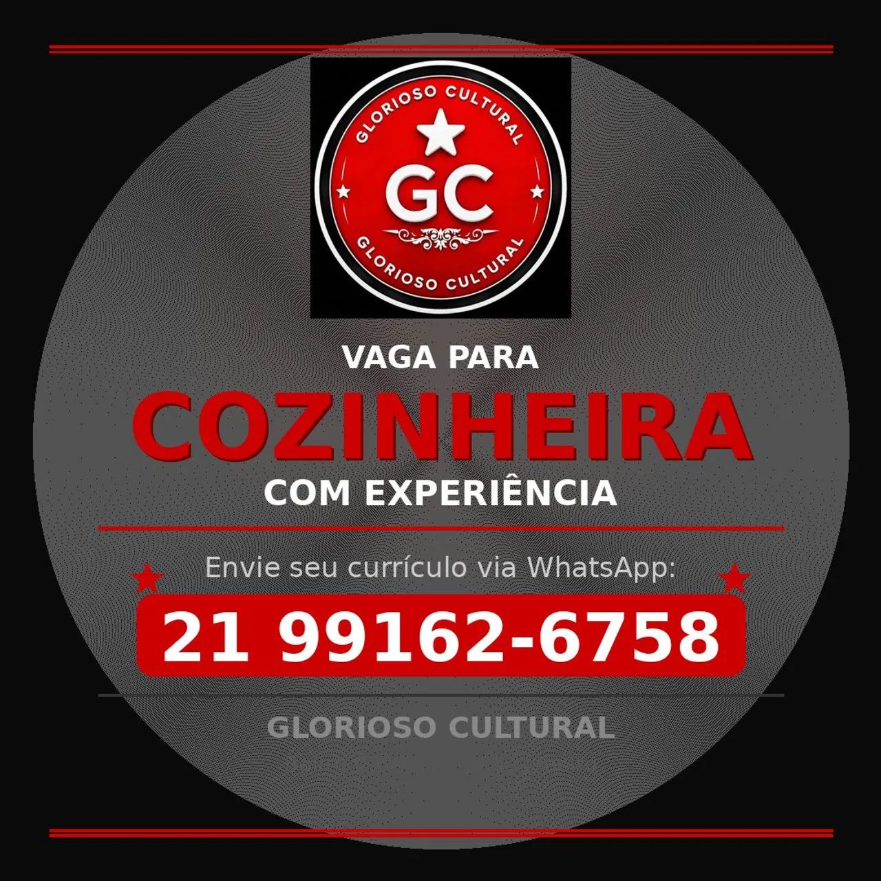 Vagas para Cozinheira 