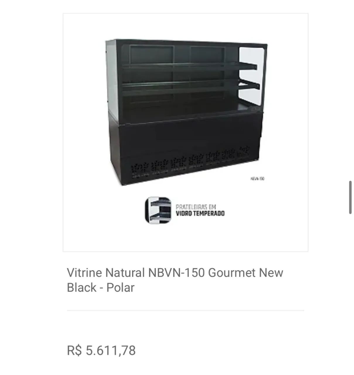 Vitrine refrigerada , estufa e balcão de inox  - Foto 2
