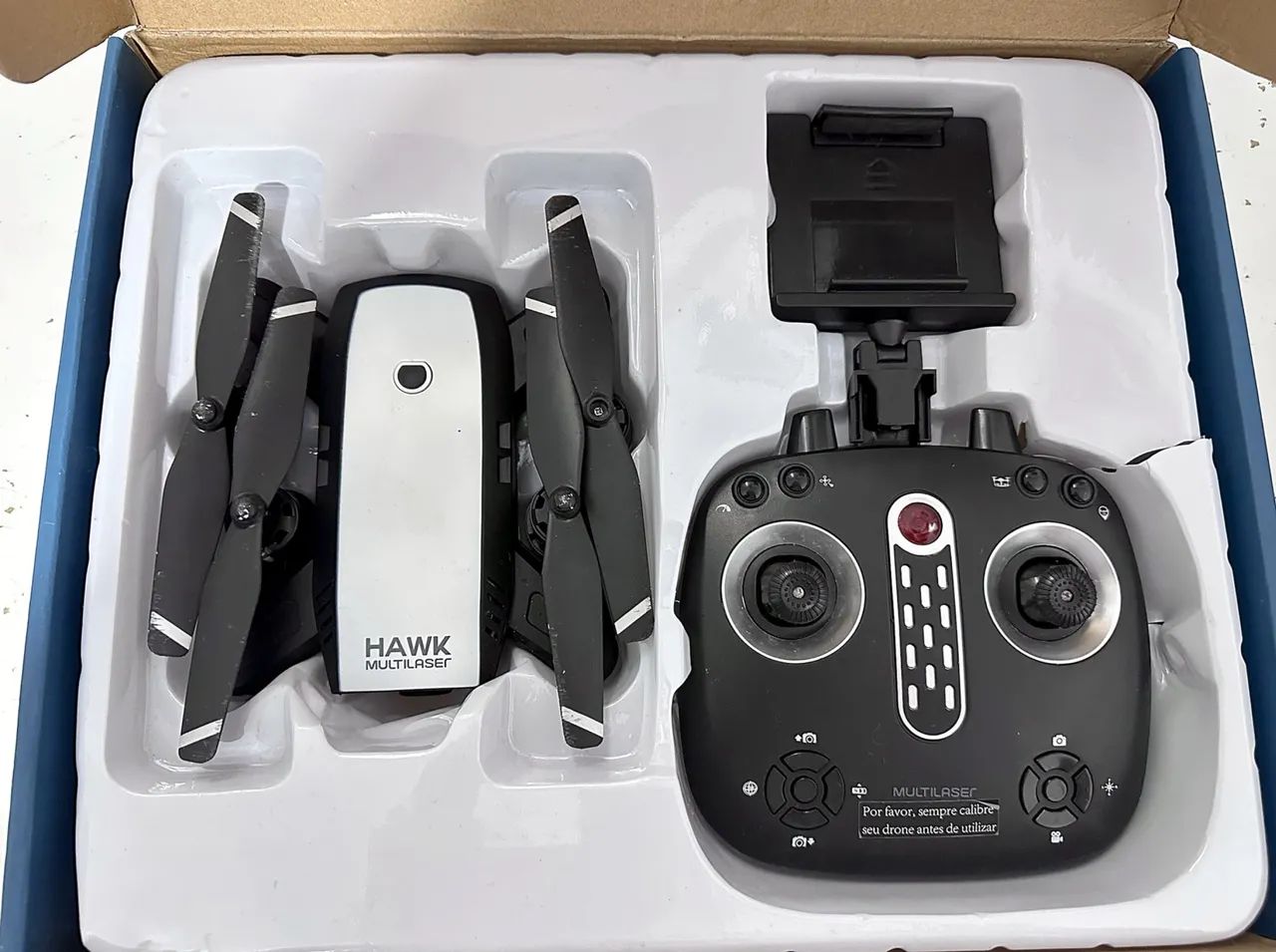 ? Drone Multilaser Hawk GPS com câmera HD e gimbal, completo na caixa - Foto 2