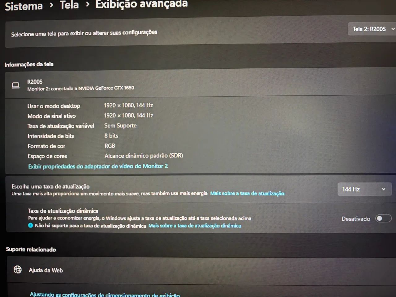 Monitor 27 144hz - Com Defeito na tela - Foto 3