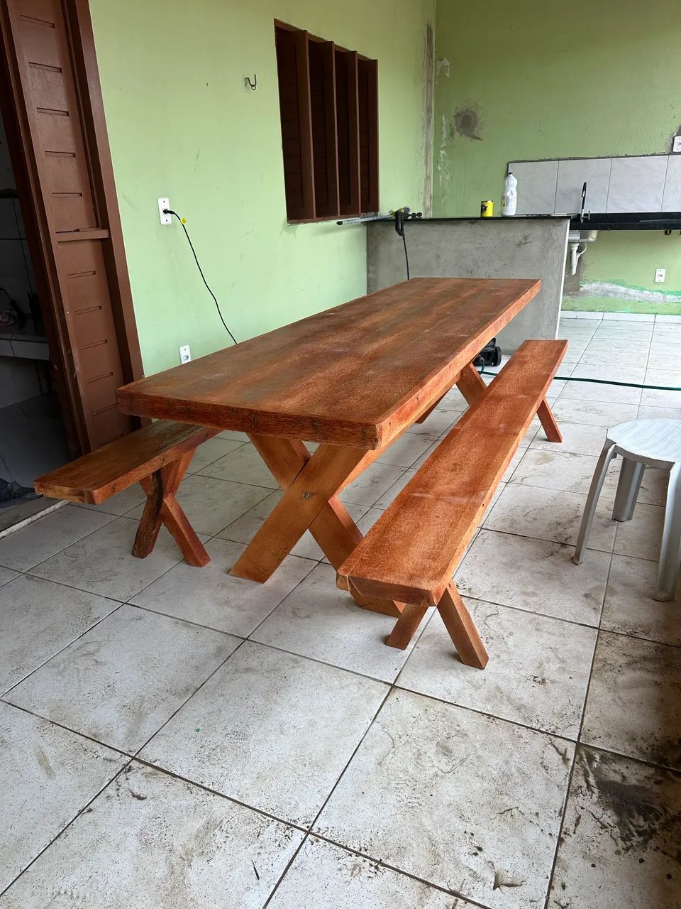 Mesa Rústica Maciça TOP - Foto 2