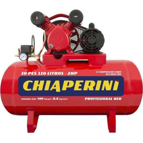 Compressor de Ar, 110 Litros, 140 Psi - 10/110 Red - Chiaperini