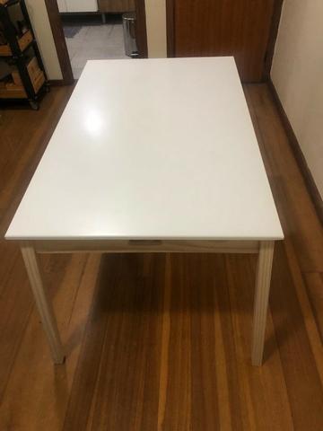 Mesa de Jantar TokStok 130X80 Madeira Natural/Branco - Foto 3