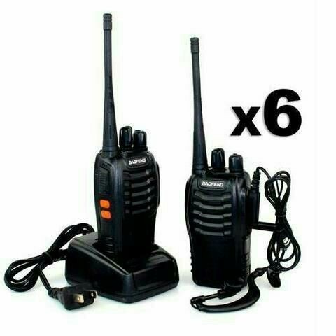 Kit 6 Radios Comunicador Baofeng 777s Profissional Ht Uhf