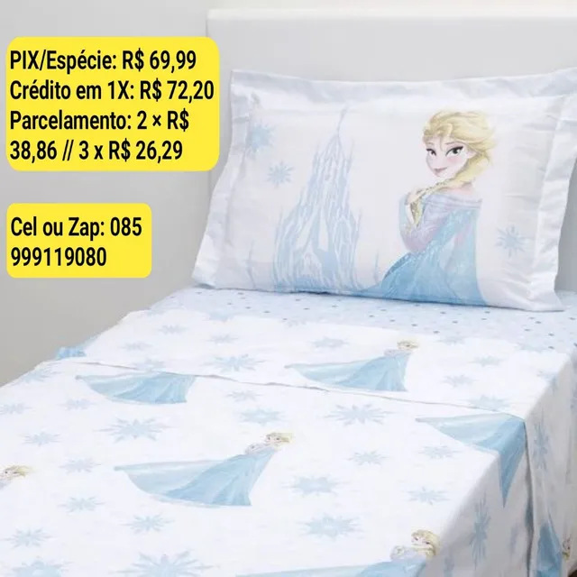 Jogo Cama Menina Barbie 100% Algodão 3 Peças 150 Fios Solteiro