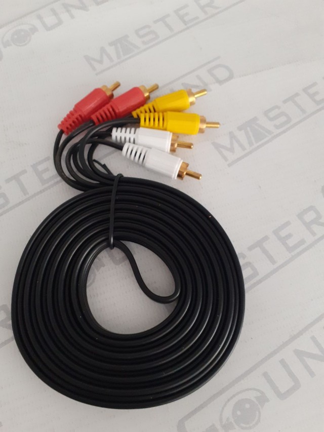 Cabo. 3 rcs macho X 3rca macho. Com 3 metros. Novo. 