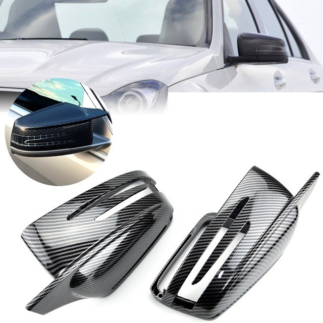 Par Capa Retrovisor Mercedes Benz Amg C180 C200 2010 2011 2012 2013 2014 Carbono - Foto 2