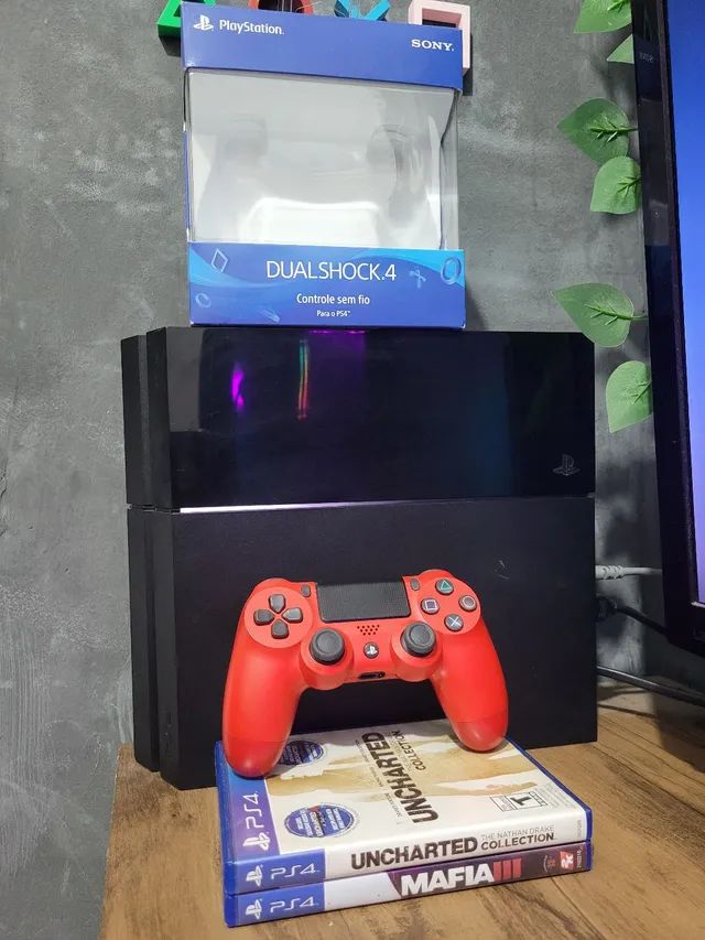 PS4 PRO 1TB + 5 JOGOS + 2 CONTROLES - Videogames - Engenho