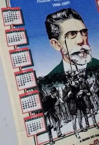 Pano de prato em formato de calendário antigo e novo de 2008 marca Lepper  - Foto 6