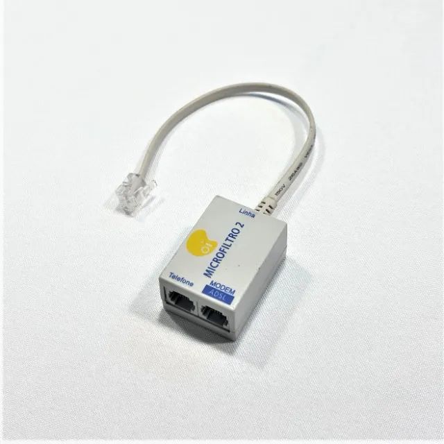 (Aceito cartão) Micro Filtro Adsl Duplo para Modem e Telefone