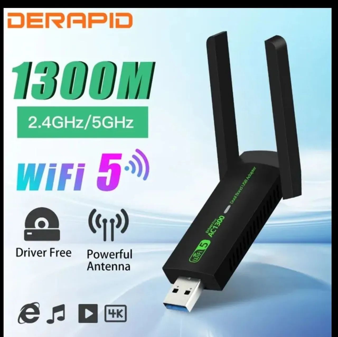 Adaptador Wifi Dual band 2.4 e 5 ghz 