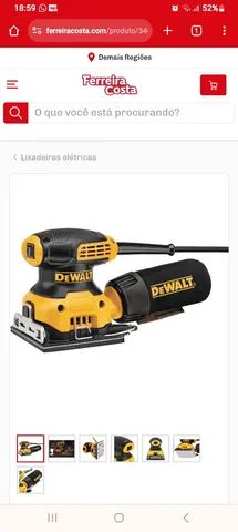 Lixadeira orbital Dewalt semi nova funcionando perfeitamente  127v