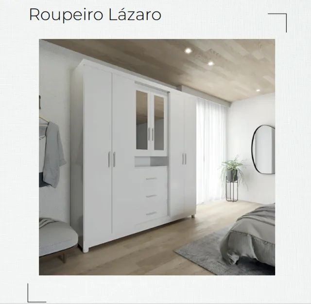 GUARDA ROUPA 6 PORTAS 100% MDF - Foto 5