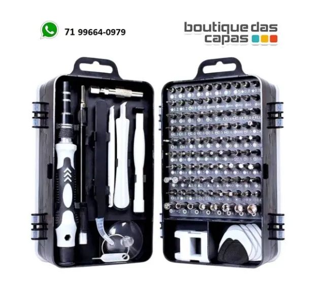 Kit ferramentas 115 Chaves precisão LUATEK LWJ-107 notebook tablet celular 