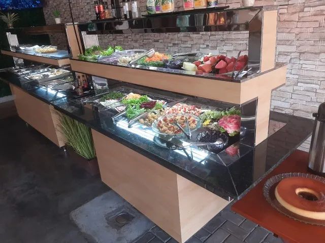 Balcão buffet Self service,pista fria,banho maria,balcões de restaurante