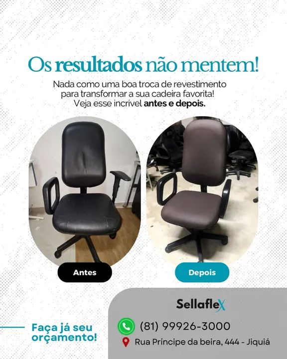 CADEIRA ESCRITÓRIO - Reforma cadeira 