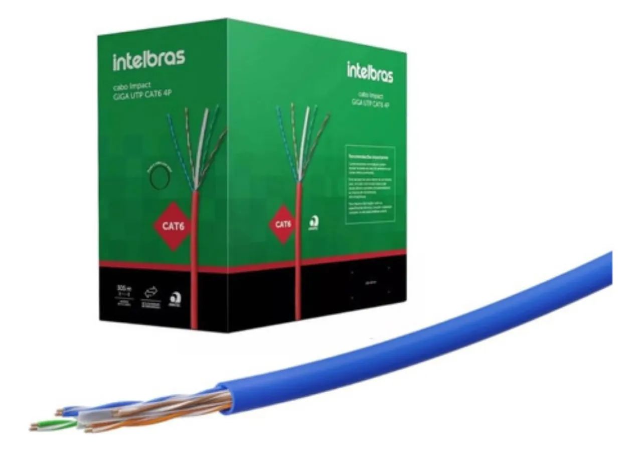 Caixa Cabo De Rede Impact Giga Utp Cat.6 4p Intelbras - Foto 2