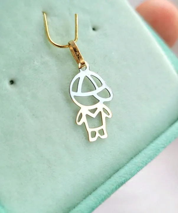 Pingente Menino/Menina Ouro 18k