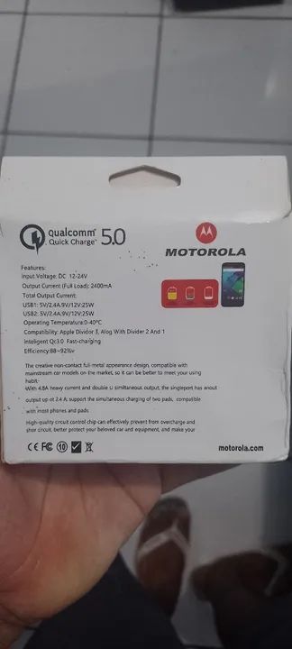 Carregador TurboPower 50+ Motorola - 50W - Novo - Foto 2
