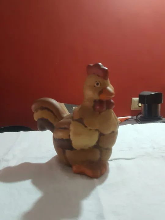 Chef Porquinha + Galinha de Gesso - Vintage - Foto 3