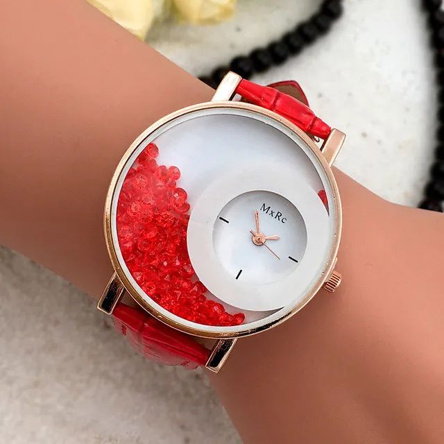 Relógio De Pulso Feminino Com Strass
