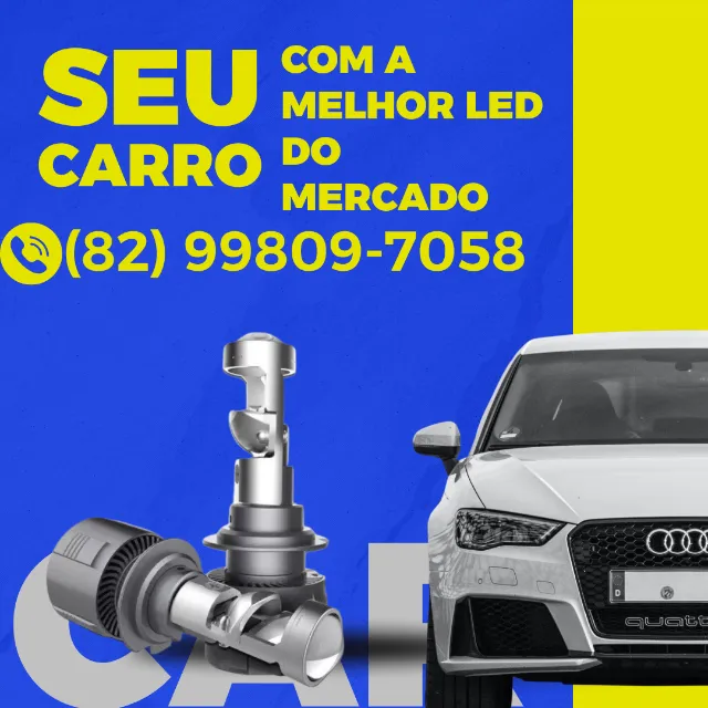 LED para Farol de Carro - Modelos H1, H3, H4, H7, H11, HB3, HB4, H27 e mais!