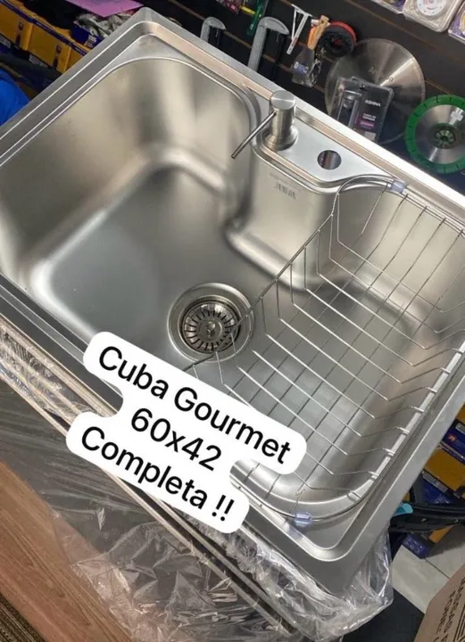 Cuba de inox nova na caixa
