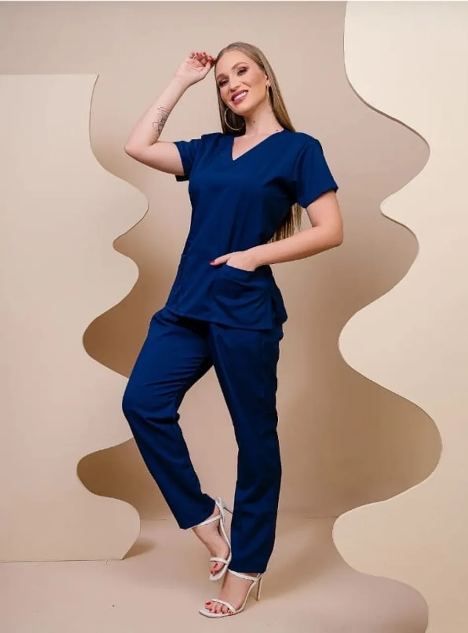 Conjunto Scrub Azul Marinho - Conforto e Estilo