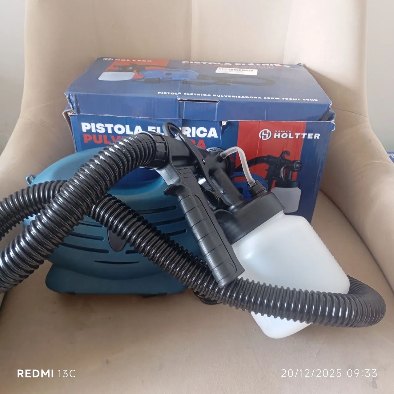 Pistola de pintura portátil elétrica  - Foto 3