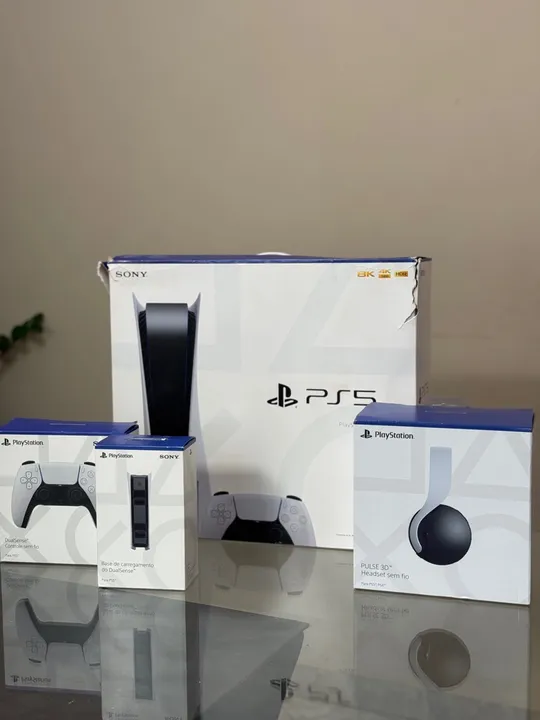 PlayStation 5 mídia física + acessórios
