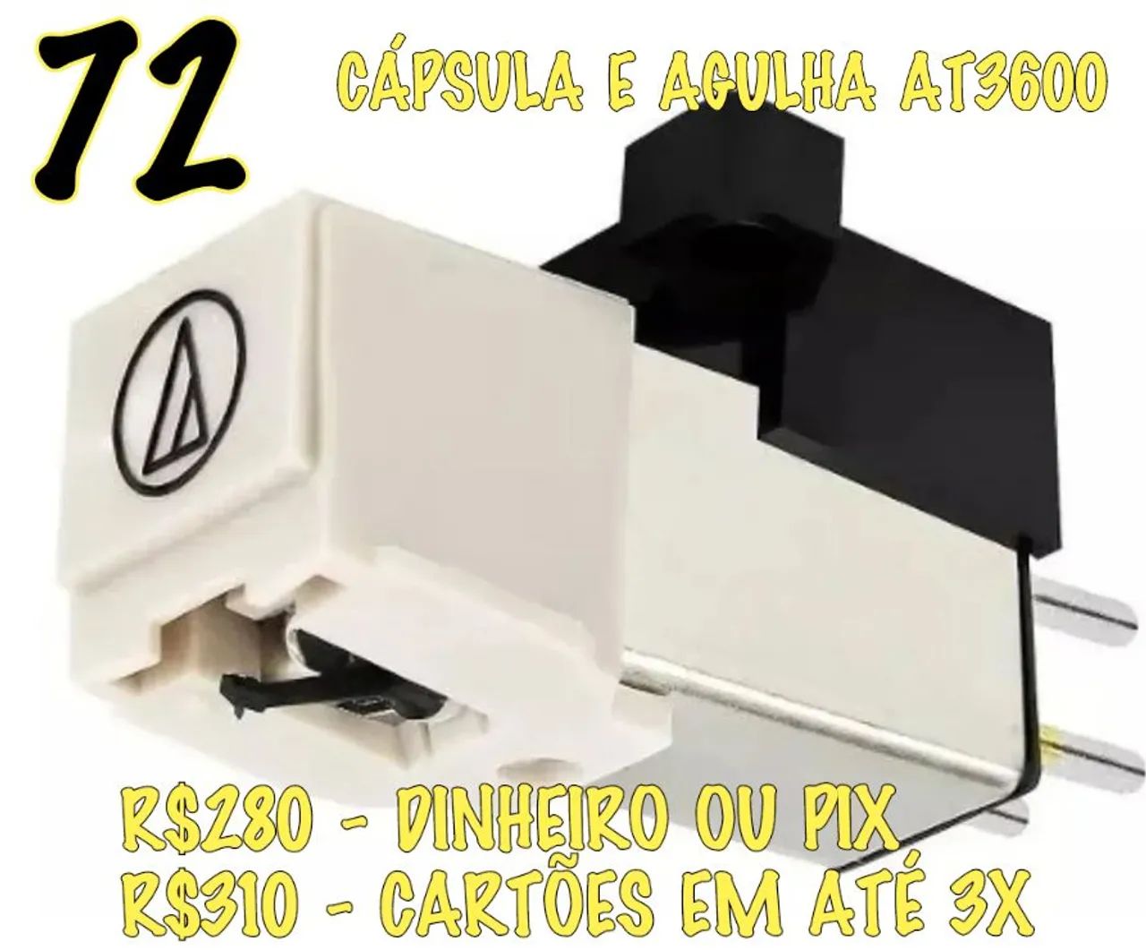 Cápsula e Agulha AT3600 - Som de Qualidade!