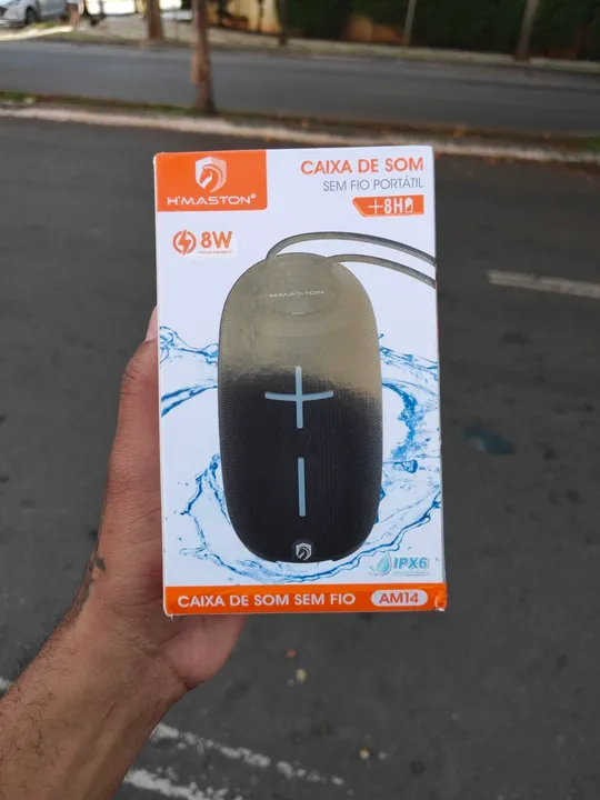 Caixa de Som Bluetooth H'MASTON AM14 - 8W - Sem Fio - IPX6