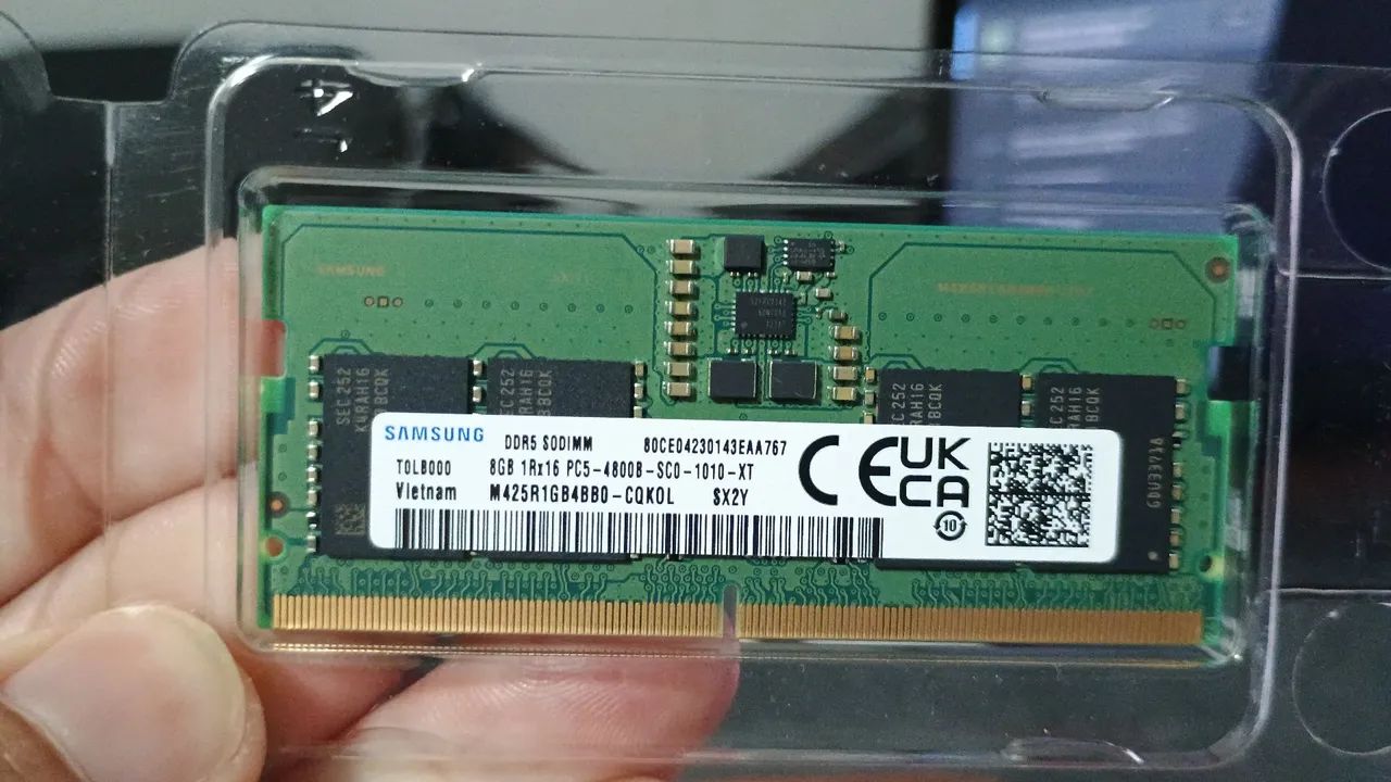 Memória RAM DDR5 8GB Samsung 4800MHz
