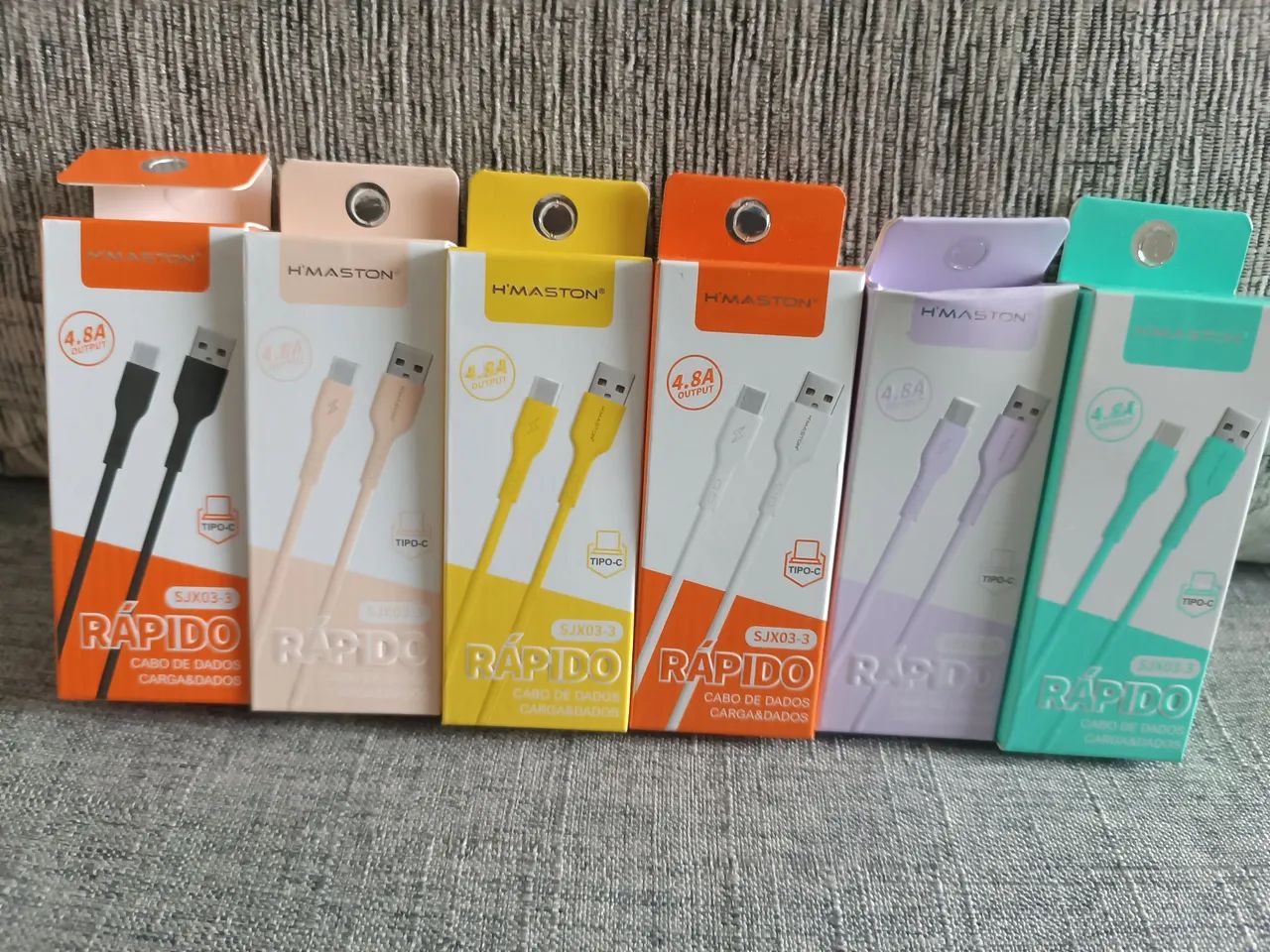 Cabo USB tipo c v8 iPhone novos  - Foto 3