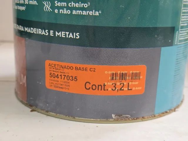 Tinta Esmalte Suvinil Base Água Seca Rápido :: Grafite Lapiseira Acetinado :: Galão 3,6L - Foto 4