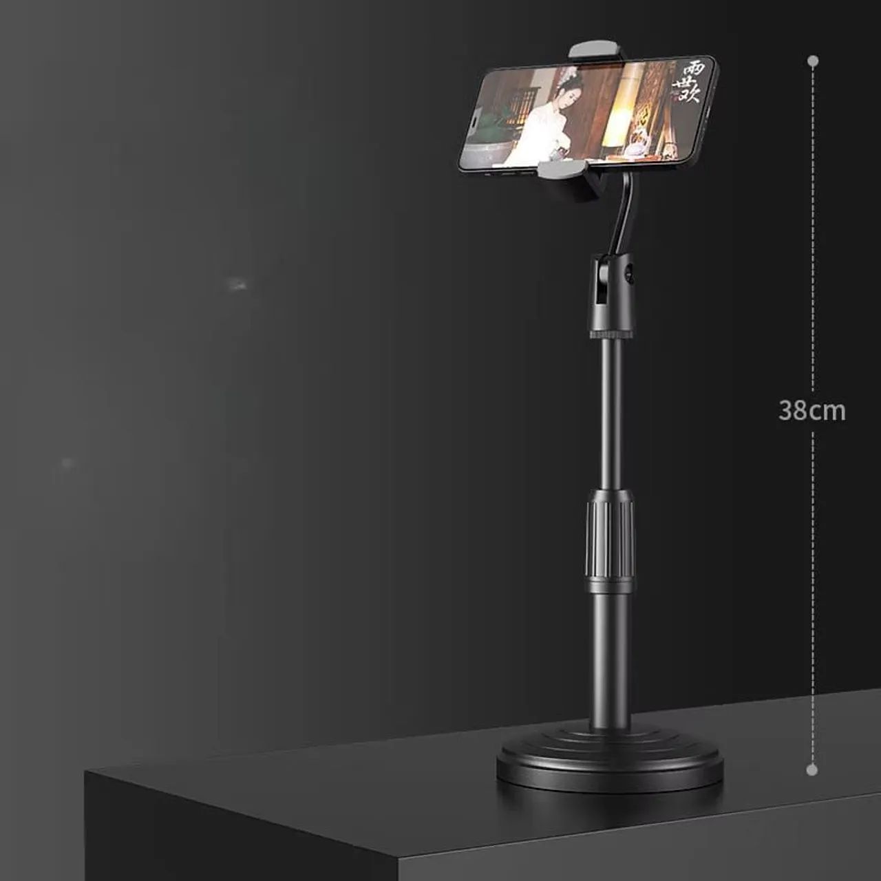 Suporte Tripé 360° Ideal Para Gravação de Vídeos Para Mesa Com Mini Pedestal Ajustável - Foto 5