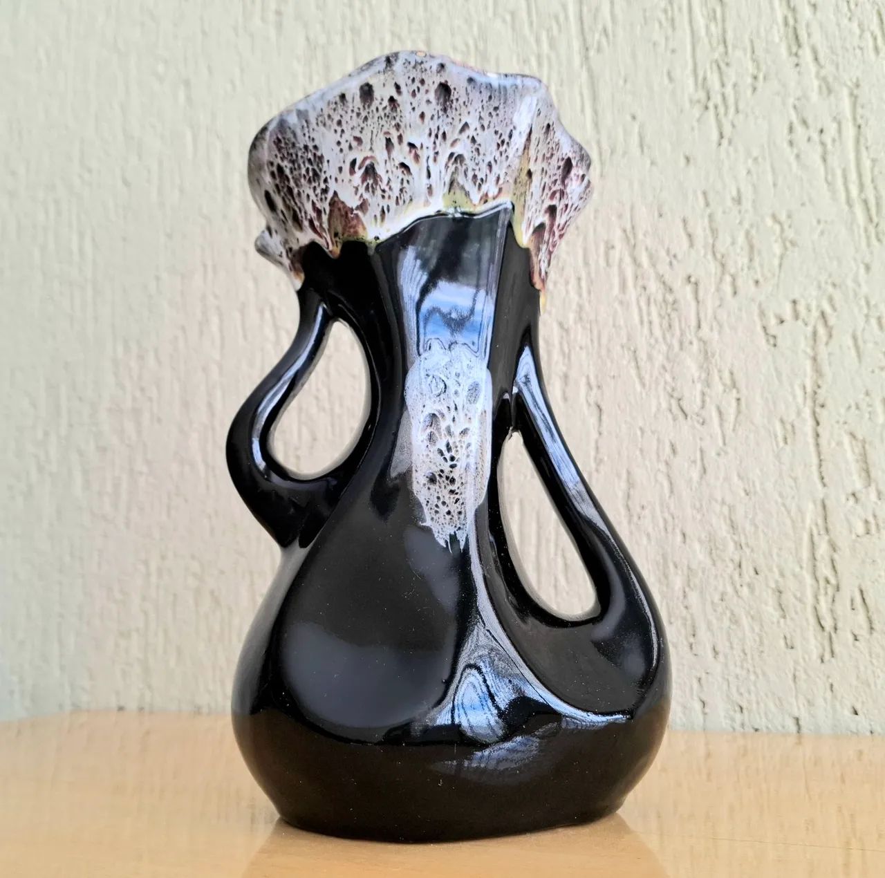 Antigo vaso em cerâmica esmaltada anos 60 - Foto 6