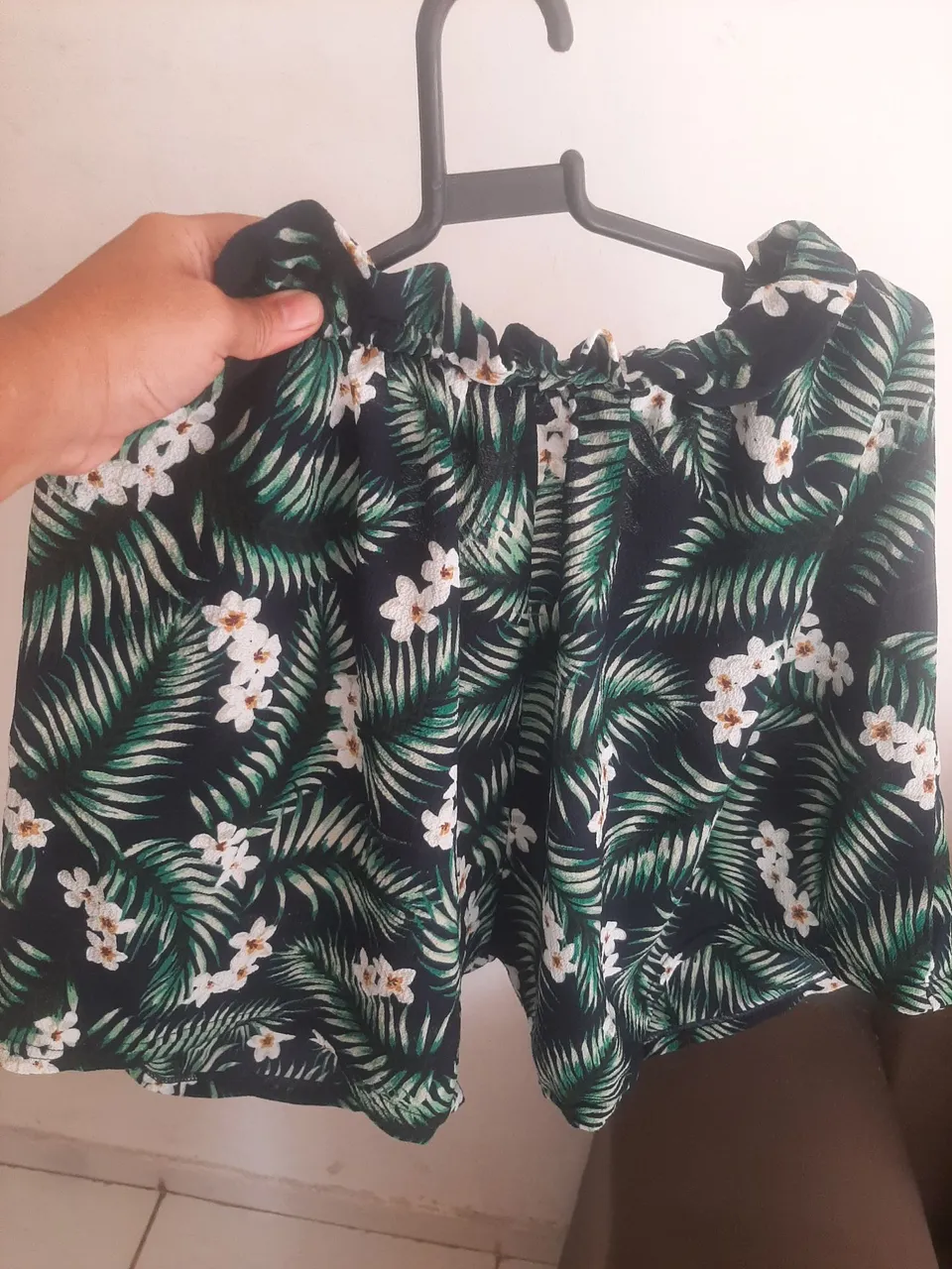 Short estampado floral tamanho G