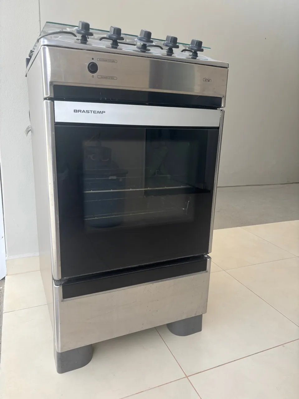 Fogão Brastemp Clean 4 bocas Inox