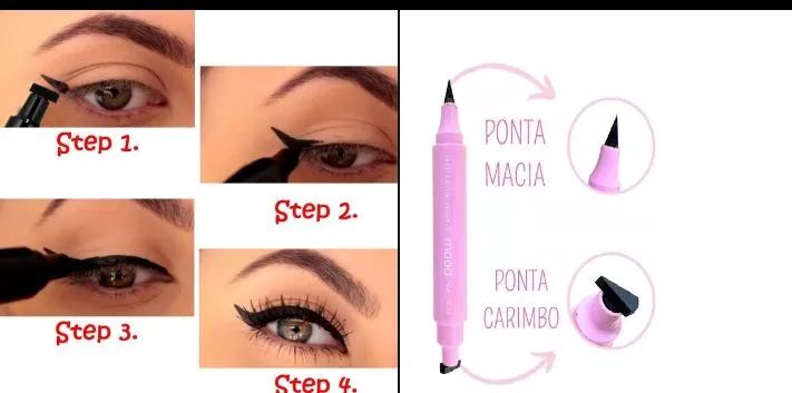 Delineador Caneta Dupla Ponta - Perfeito para Olhos