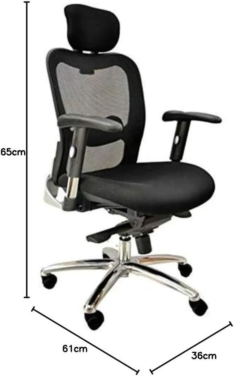 Cadeira de Escritório New Ergon Ergonômica com Rodas e Encosto de Cabeça - Foto 2