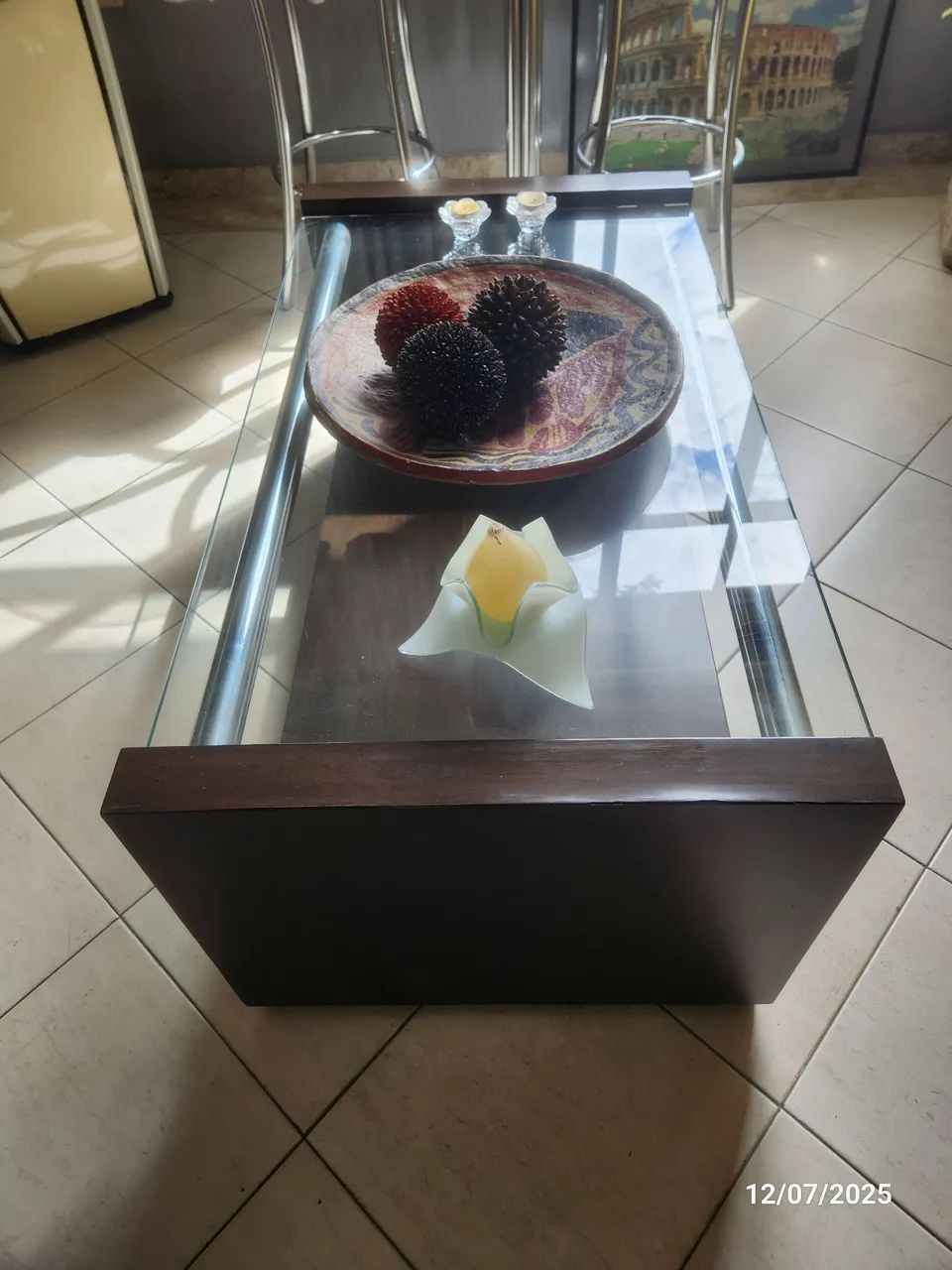 Mesa de Centro Moderna em Madeira e Vidro - Foto 4