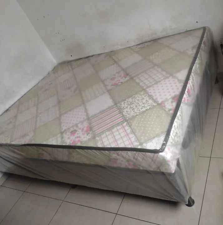 Cama Box Casal Novo: Espuma & Molas