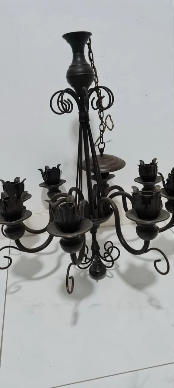 Maravilhoso lustre de metal comprado em Tiradentes MG - Foto 6