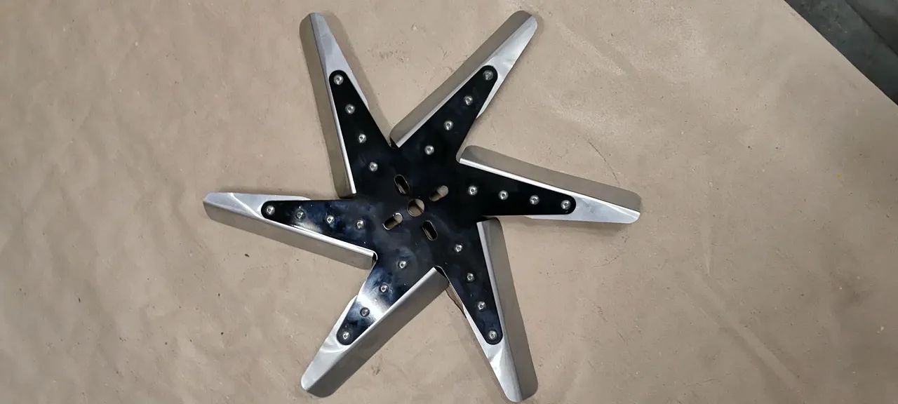 Hélice do motor radiador 6pás 17"Opala caravamV8